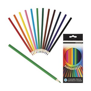 Merangue® Pre-Sharpened Wooden Coloured Pencils, 12/Pack 