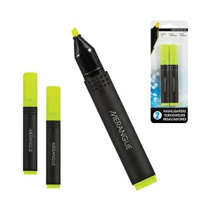 Merangue® Yellow Highlighters, Chisel Tip, 2/Pack 