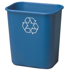 Rubbermaid® Recycling Wastebasket, 12.9 Litres, Blue - 336461 