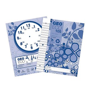 GeoEco Exercise Book, 8-1/2" x 11", 40 Pages, Interlined, Blue 