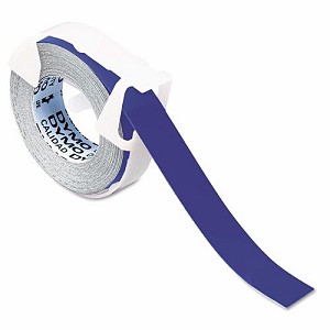 Made by Dymo 520106 LT Embossing Labels 3/8" x 9.8', White on Blue 