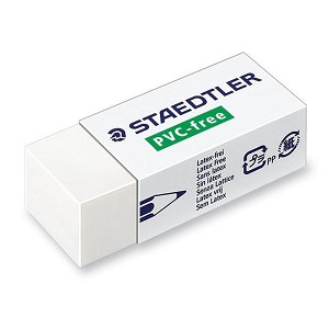 Staedtler® PVC and Latex-free Erasers, 65 x 23 x 13 mm, 1/Pack 240523 