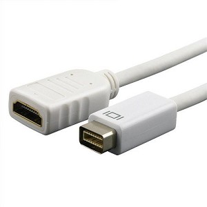 6 inch HDMI female to mini DVI adapter-white 