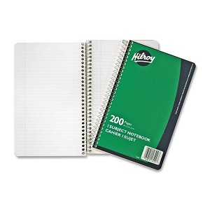 Hilroy Executive Coil 1-Subject Notebook, 6" x 9.50", Assorted, 200 Pages, Wire Bound 32151 