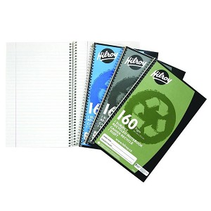 Hilroy 160 Pages 1-Subject Recycled Notebook, 9-1/2" x 6", Assorted Colours 112771 