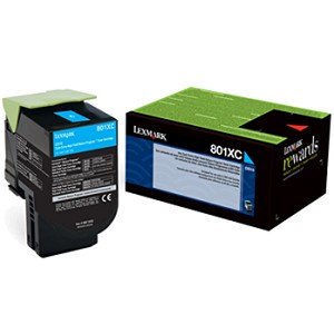  Made by Lexmark 80C1XC0 801XC Cyan Extra High Yield Toner Cartridge CX510 
