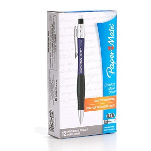 Paper Mate ComfortMate Ultra Mechanical Pencil, 0.7mm, Assorted barrel colours, Box of 12 