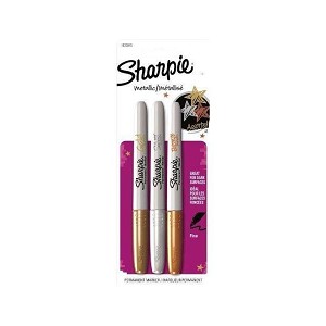 Sharpie Metallic Fine Point Permanent Markers, 3 Markers, Colored (1823815 