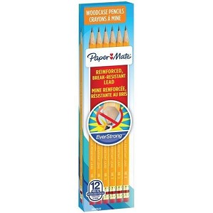 Papermate® Canadiana Woodcase Pencil HB#2, Ever strong, package of 12 pencils, 584748 