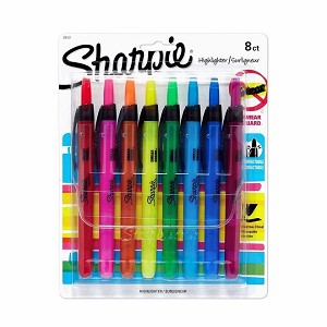 Sharpie® RT Retractable Highlighter - Package of 8 Assorted Highlighters 139931 