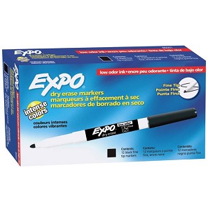 Expo® Low Odor Ink Dry Erase Markers, Fine Point 
