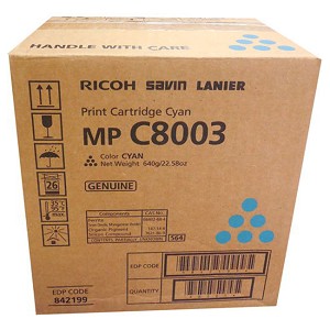  Made by Ricoh 842199 Cyan Toner Cartridge, for MP C8003 