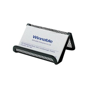 Winnable® Mesh Business Card Holder, Black 