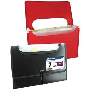 Winnable WindowFile™ 7 Pockets Expanding File, Letter Size, Assorted Colours (351403) 