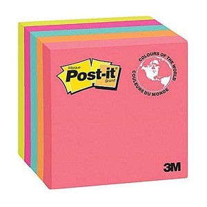 Post-it Super Sticky Notes, Poptimistic Collection,3Inch x 3Inch , 100-sheet pad (pkg 5) 280016 