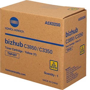  Made By Konica Minolta TNP-48 A5X0230 TNP48Y Yellow Toner Cartridge Bizhub C3350, C3850 
