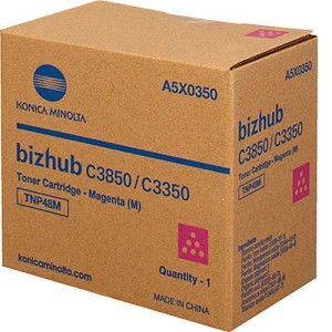  Made By Konica Minolta TNP-48 A5X0330 TNP48M Magenta Toner Cartridge Bizhub C3350, C3850 