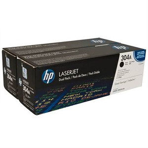 Dual Pack Made by HP 304A CC530AD Black Laser Toner Cartridge Color LaserJet CM2320, CP2020, CP2025 