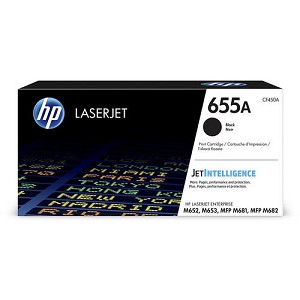  Made by HP 655A CF450A Black Toner Cartridge Color LaserJet Enterprise MFP M681, M682z, M652, M653 