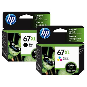 2 Pack Made by HP 67XL High Yield Ink Cartridges 