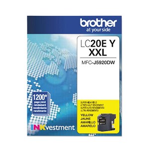  Made by Brother LC-20E LC20EY Yellow Extra High Yield Ink Cartridge MFC-J5920DW 