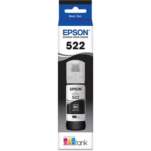  Made By Epson T522 T522120-S Black Ink Bottle EcoTank ET-2720, ET-4700 