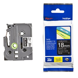Made by Brother TZe-345 Label Tape, 18mm (0.7''), White on Black 