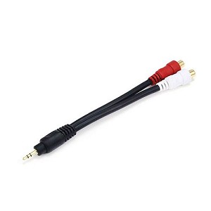 Audio Adaptor 3.5mm Female to 2 RCA Male 