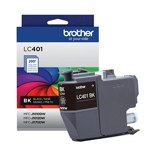  Made by Brother LC401BKS Black Ink Cartridge, for MFC-J1010DW, MFC-J1012DW, MFC-J1170DW 