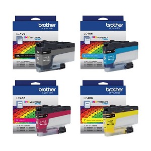 Made by Brother LC406 Ink Cartridge Combo BK/C/M/Y, for MFC-J4335DW, MFC-J6955DW 