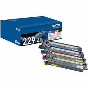 Made By Brother TN229 Standard Yield Laser Toner Cartridge - 4 pack - Bk / C / M / Y 