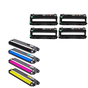  8 Pack Brother TN227 SET DR223 SET BK/C/M/Y Toner Cartridge, and drum 