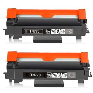 Brother TN770 2pack Black High Yield Laser Toner Cartridge with Chip 