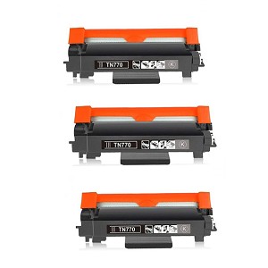 Brother TN770 2pack Black High Yield Laser Toner Cartridge with Chip 