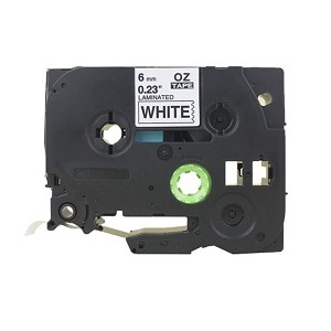 Compatible Brother TZe-211, TZe211 P-touch Label Tape, 6mm (0.25 Inch), Length of 8M, Black on White 