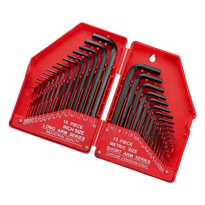 30-Piece Premium Hex Key Allen Wrench Set with Precise and Chamfered Tip - PrimeCables 