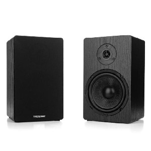 6.5 Inch 2 Way High-Performance Bookshelf Speakers Pair - PrimeCables® - Black 