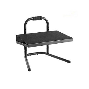 Heavy-Duty Height Adjustable Ergonomic Free-Standing Footrest Platform, 55lbs - PrimeCables® 