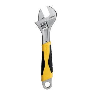  8" Adjustable Wrench with Double Color Handle for Repair and Assembly Tasks  