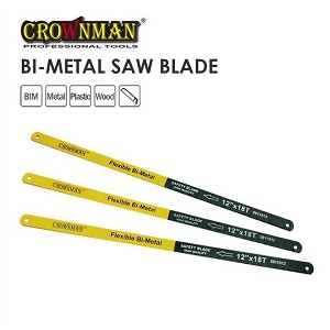  High Frequency Tempered Bi-Metal Hacksaw Blade for Metal Working Cutting, 12" x 24T 10 Pack  