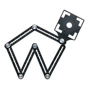 Hexagon Fold Ruler with Tile Hole Locator for Measuring Use - Crownman 