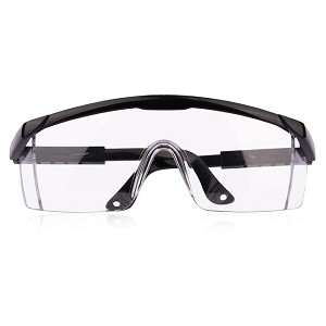 Lightweight Clear Wide-Vision Protective Glasses With Adjustable Length Temples 