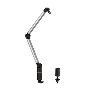 Desk Mounted Professional Microphone Boom Arm Stand Spring-Assisted-Gray-PrimeCables® 