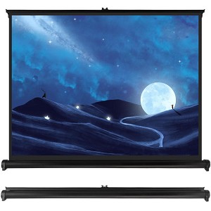 45-Inch (4:3) Mini Portable Pull Up HD Projector Screen for Indoor Outdoor Use - PrimeCables 