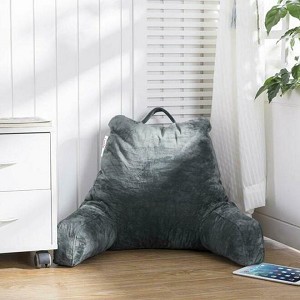 Foam Reading Pillow Memory Foam Lumbar Cushion, Grey - PrimeCables 