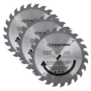 6 1/2'' 24T Circular Saw Blade for Wood Working, 3 Pcs/Pack - PrimeCables® 