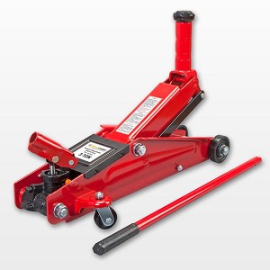 Hydraulic Trolley Floor Jack With Piston Quick Lift Pump, 3 Ton (6,000 lb) Capacity - PrimeCables 