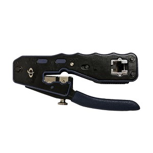  Professional Crimp Tool for Modular Pass-Through Plugs - RJ45 - Strip and Cut  