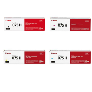 Made By Canon 4 Pack Combo 075H BK/C/M/Y Toner Cartridge 