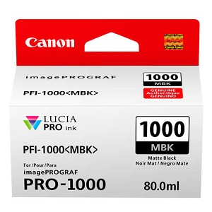 Made By Canon 0545C002, PFI-1000MBK Matte Black Pigment Ink Cartridge 